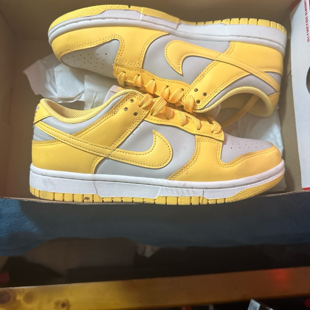 citron dunks. worn quite a bit, but still in good condition.